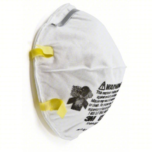 3M 8210 Disposable Respirator Dual, Non-Adj, Metal Nose Clip, Std, White, Universal Mask Size, 20 PK - KVM Tools Inc.KV3KP43