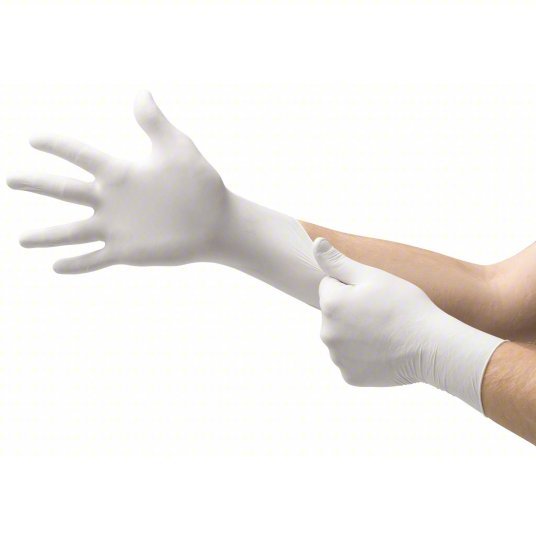 Microflex TQ-601-S Exam Gloves, Nitrile, Powder Free, White, S, 100 PK - KVM Tools Inc.KV3NFA4