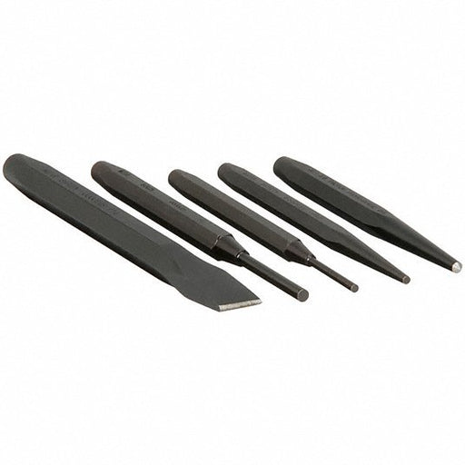 Proto J3S2 Punch and Chisel Set, 5 Pieces, Steel - KVM Tools Inc.KV6DJY9