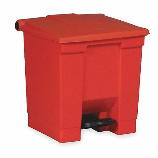 Rubbermaid FG614400RED 12 Gal HDPE Base/Polypropylene Lid Rectangular Trash Can, Red - KVM Tools Inc.KV3U649