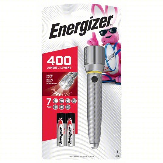 Energizer EPMZH21E Flashlight 400 lm Max Brightness, 4 hr Run Time at Max Brightness, 1 Light Output Levels - KVM Tools Inc.KV401Y27