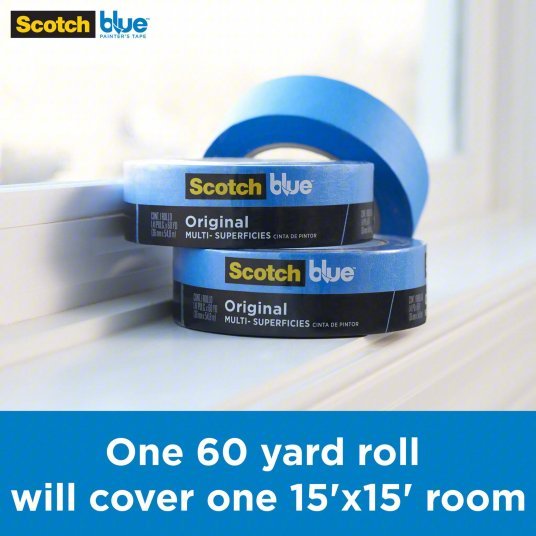 3M 2090-36QC6 Painter's Tape 1 7/16 in x 60 yd, 5.4 mil Thick, Acrylic Adhesive, Indoor and Outdoor, Blue, 6 PK - KVM Tools Inc.KV45FD18