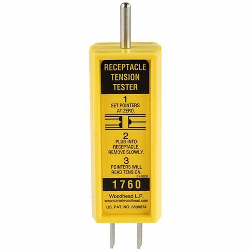 Woodhead 1760 Receptacle Tension Tester, Plastic, SS - KVM Tools Inc.KV423P55