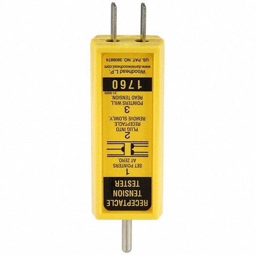 Woodhead 1760 Receptacle Tension Tester, Plastic, SS - KVM Tools Inc.KV423P55