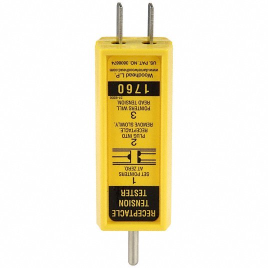 Woodhead 1760 Receptacle Tension Tester, Plastic, SS - KVM Tools Inc.KV423P55