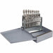 Cleveland C70369 Screw Machine Drill Bit Set: 1/16 in Smallest Drill Bit Size, 21 Drill Bits, Split Point - KVM Tools Inc.KV440A13