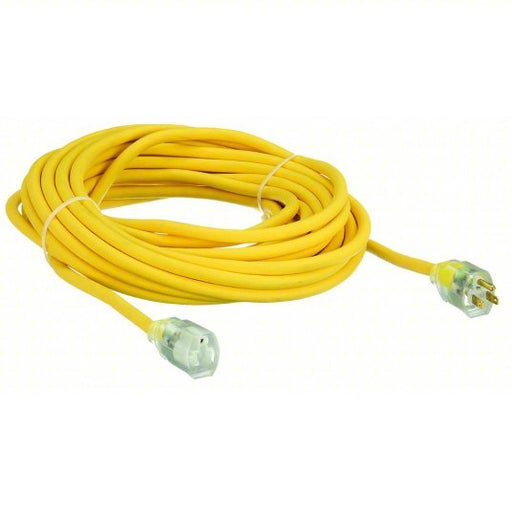Southwire 3688SW0002 Extension Cord 50 ft Cord Lg, 12 AWG Wire Size, 12/3, SJEOOW, NEMA 5-15P, Yellow - KVM Tools Inc.KV444C65