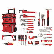 Milwaukee 48-22-0141 Plumbers Tool Kit 22 Total Pcs, Rolling Modular Tool Box - KVM Tools Inc.KV444N79
