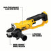 DeWalt DCG412P2 Angle Grinder Kit, 20V DC, 4-1/2 in. Wheel Diameter (Battery Included) - KVM Tools Inc.KV24T869