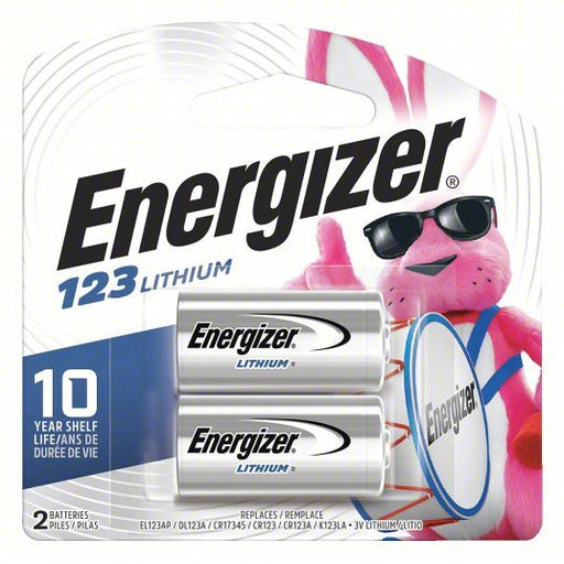 Energizer EL123ABP2 Lithium Cell Battery, 123, 3V, PK2 - KVM Tools Inc.KV45EK18