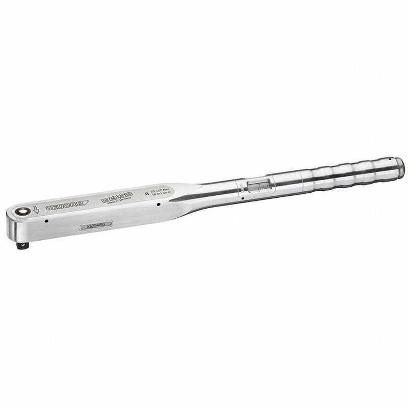 Gedore 8561-01 Micrometer Torque Wrench Foot-Pound/Newton-Meter, 1/2 in Drive Size, 25 N-m to 120 N-m - KVM Tools Inc.KV45HL82