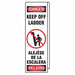 Accuform KLB763 Ladder Shield Wrap: Reinforced Vinyl, (1) Padlock with Key - KVM Tools Inc.KV45KY20