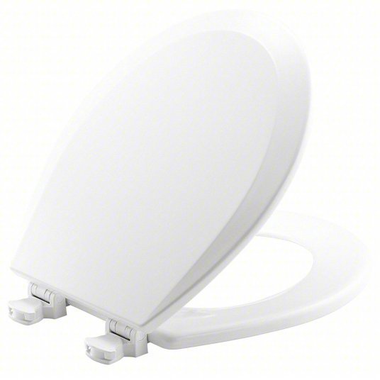 Bemis 500EC-000 Toilet Seat White, Plastic, External Check Hinge, 2 in ...