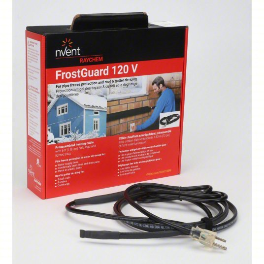 Frostguard FG1-12P Electric Heating Cable, 120VAC, 12 ft Length - KVM Tools Inc.KV45RK51