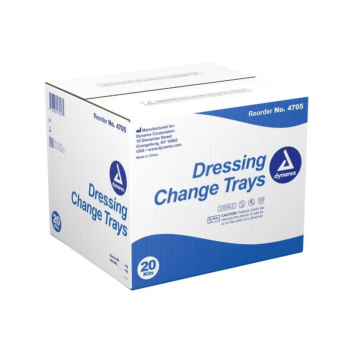 Dynarex 4705 Unitized Sterile Dressing Change Kit, Polyethylene PK20