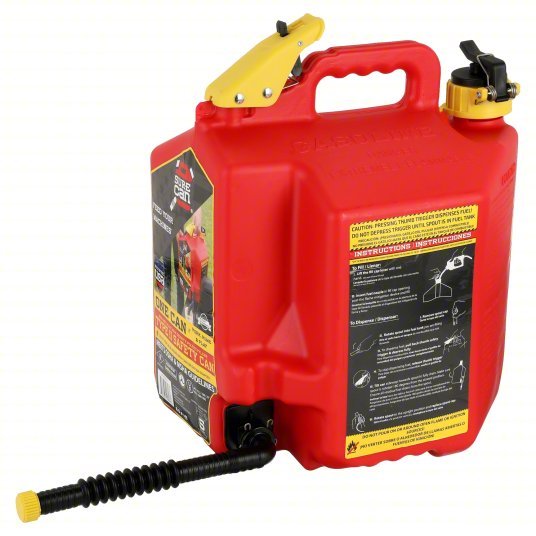Surecan SUR5SFG2 Gas Can 5 gal Capacity, Gasoline, HDPE, Red - KVM Tools Inc.KV489N01