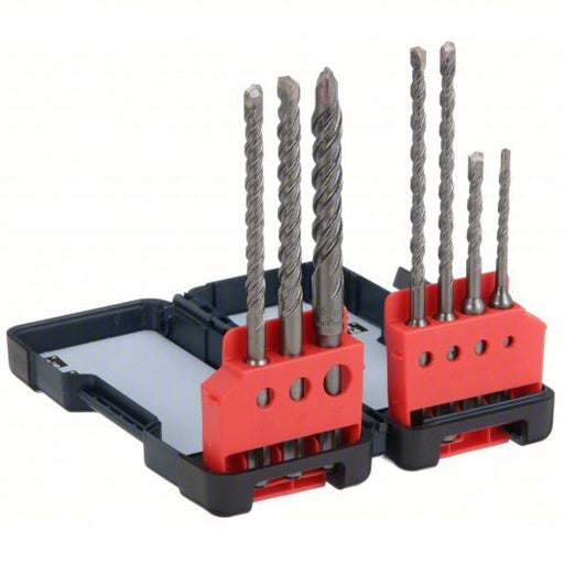 Bosch HCK001 Rotary Hammer Drill Set 3/16 in_1/4 in_5/16 in_3/8 in_1/2 in Drill Bit Size, 6 in Overall Lg - KVM Tools Inc.KV48XX67