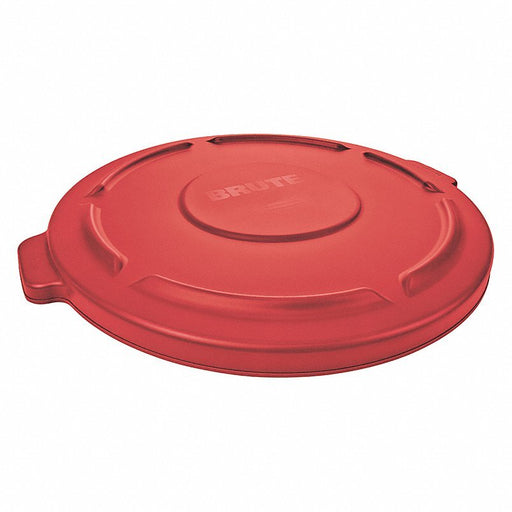 Rubbermaid FG261960RED Trash Can Top: BRUTE(R), Round, Flat, For 20 gal Cntnr Cap, Plastic - KVM Tools Inc.KV48ZD30