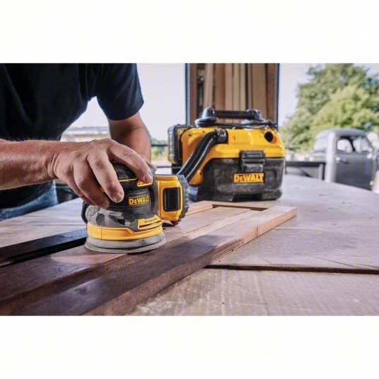 Dewalt DCW210B Cordless Sander 20V MAX, Bare Tool, 5 in Dia, Random Orbital, Hook and Loop, 3/32 in Orbit - KVM Tools Inc.KV492P85