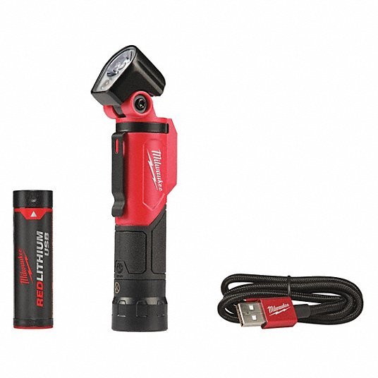 milwaukee 18v flashlight led bulb Milwaukee 2113-21 USB Rechargeable Pivoting Flashlight