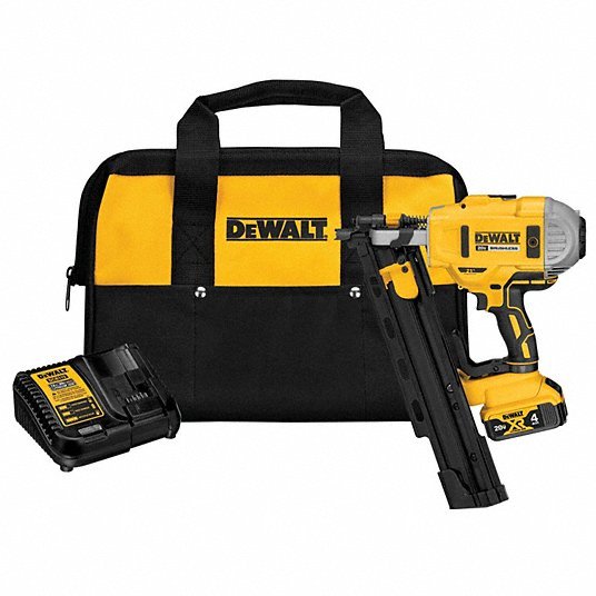 Dewalt DCN21PLM1 20V MAX XR Lithium-Ion Cordless Brushless 2-Speed 21° Plastic Collated Framing Nailer with 4.0Ah Battery and Charger - KVM Tools Inc.KV94342532