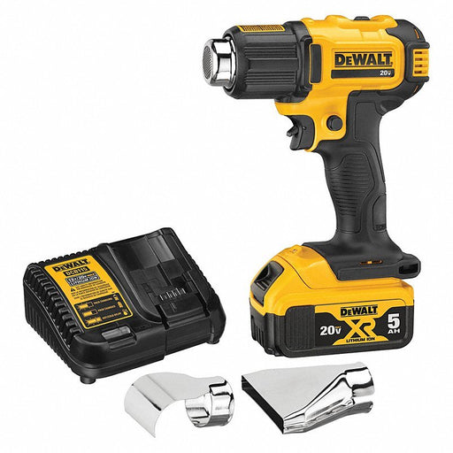 DeWalt DCE530P1 Heat Gun Kit, Battery Powered, 20V DC, Dual Temp. Setting, Pistol Handle - KVM Tools Inc.KV499M16