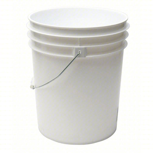 KVM Tools ROP2150-WM Pail 5 gal, Open Head, Plastic, 12 3/8 in, 14 3/4 in Overall Ht, Round, White - KVM Tools Inc.KV49EN48