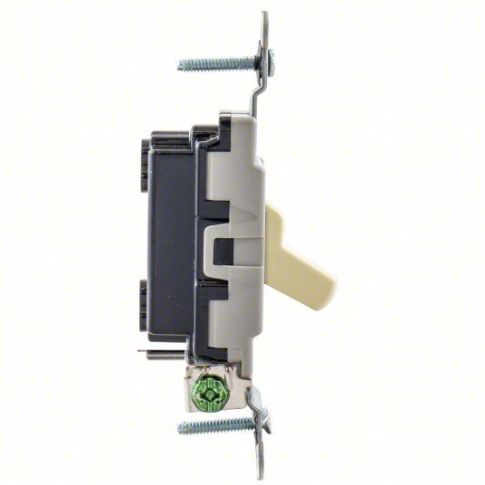 Hubbell CSB120I Wall Switch Toggle Switch, Single Pole, Ivory, 20 A, Screw Terminals - KVM Tools Inc.KV49YL39