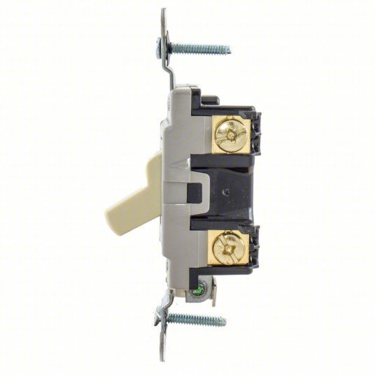 Hubbell CSB120I Wall Switch Toggle Switch, Single Pole, Ivory, 20 A, Screw Terminals - KVM Tools Inc.KV49YL39
