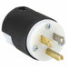 Hubbell HBL5266C Straight Blade Plug, Male, NEMA 5-15P, 15 A, 125V AC, 2 Poles, 3 Blades, Black/White - KVM Tools Inc.KV4A250