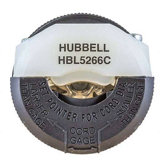 Hubbell HBL5266C Straight Blade Plug, Male, NEMA 5-15P, 15 A, 125V AC, 2 Poles, 3 Blades, Black/White - KVM Tools Inc.KV4A250