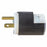 Hubbell HBL5266C Straight Blade Plug, Male, NEMA 5-15P, 15 A, 125V AC, 2 Poles, 3 Blades, Black/White - KVM Tools Inc.KV4A250
