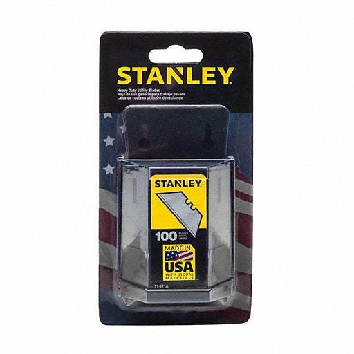 Stanley 11-921A 2-7/16 in. x 3/4 in. x 0.03125 in. Steel 2-Point Utility Blade (100-Pack) - KVM Tools Inc.KV4A805