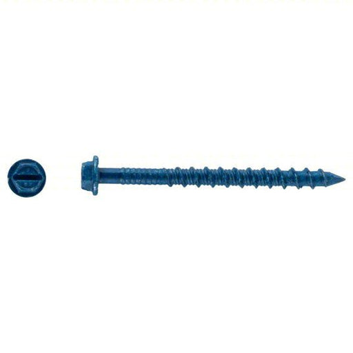 Tapcon 3143407 Masonry Screw, 3/16" Dia., Hex, 2 1/4 in L, Steel Blue Climaseal, 100 PK - KVM Tools Inc.KV4AK83