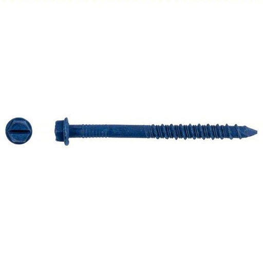 Tapcon 3159407 Masonry Screw, 1/4" Dia., Hex, 2 3/4 in L, Steel Blue Climaseal, 100 PK - KVM Tools Inc.KV4AK89