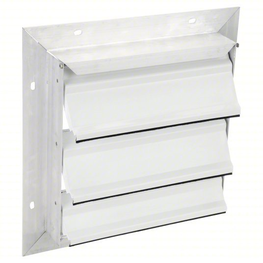 KVM Tools 4C556 12 in Backdraft Damper / Wall Shutter, 12-1/2 in x 12-1/2 in - KVM Tools Inc.KV4C556