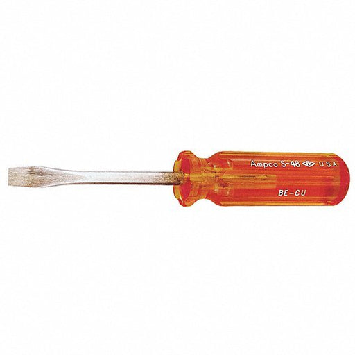 Ampco S-48 Non-Sparking Slotted Screwdriver 5/16 in Round - KVM Tools Inc.KV4CZ94