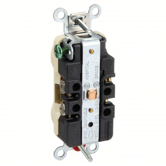 Hubbell HBL8300HI Receptacle 5-20R, 20 A, 125V AC, Ivory, 2 Poles - KVM Tools Inc.KV4D058