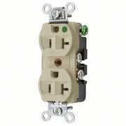 Hubbell HBL8300HI Receptacle 5-20R, 20 A, 125V AC, Ivory, 2 Poles - KVM Tools Inc.KV4D058