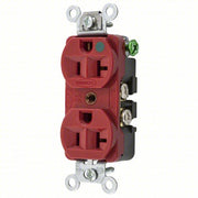 Hubbell HBL8300HRED Receptacle 5-20R, 20 A, 125V AC, Red, 2 Poles - KVM Tools Inc.KV4D059