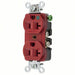 Hubbell HBL8300HRED Receptacle 5-20R, 20 A, 125V AC, Red, 2 Poles - KVM Tools Inc.KV4D059