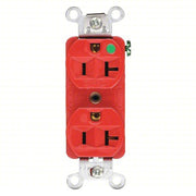 Hubbell HBL8300HRED Receptacle 5-20R, 20 A, 125V AC, Red, 2 Poles - KVM Tools Inc.KV4D059