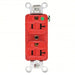 Hubbell HBL8300HRED Receptacle 5-20R, 20 A, 125V AC, Red, 2 Poles - KVM Tools Inc.KV4D059