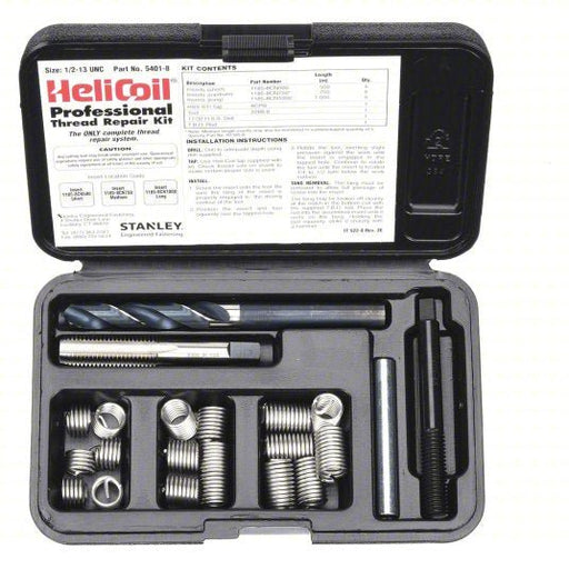 Heli-Coil 5401-6 Free-Running Helical Insert Repair Kit, Helical Inserts, 3/8"-16, Plain 18-8 SS - KVM Tools Inc.KV4DCF5
