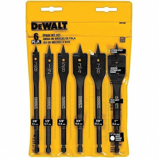 Dewalt DW1587 6-Pc. Heavy Duty Spade Bit Set - KVM Tools Inc.KV4DY18