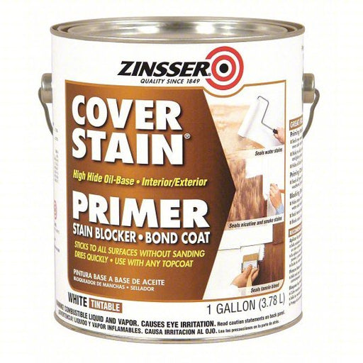 Zinsser 3551 Primer/Sealer Stain Killer Exterior/Interior, White, Primer/Sealer Stain Killer, Solvent - KVM Tools Inc.KV4HFE5