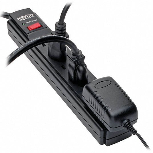 Tripp Lite TLP606B Surge Protector Strip, 6 Outlet, Black - KVM Tools Inc.KV4HHG7