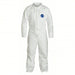 Dupont TY120SWH3X0025NF Collared Disposable Coveralls 3XL, Tyvek® 400, Open Ankle, White, Serged Seam, 25 PK - KVM Tools Inc.KV25RP67
