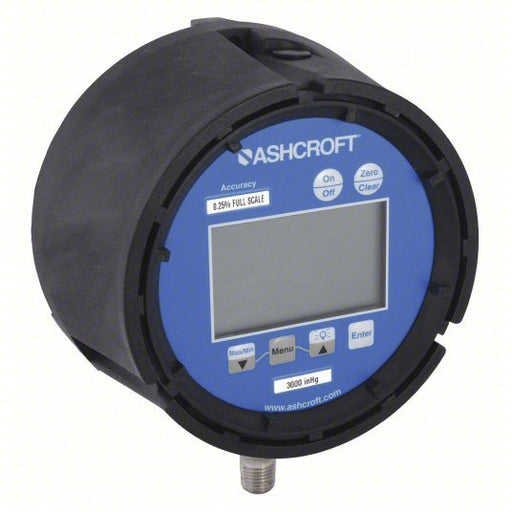 Ashcroft 452074SD02L300BL Digital Pressure Gauge, 0 to 300 psi, 1/4 in MNPT, Plastic, Black - KVM Tools Inc.KV4TA33