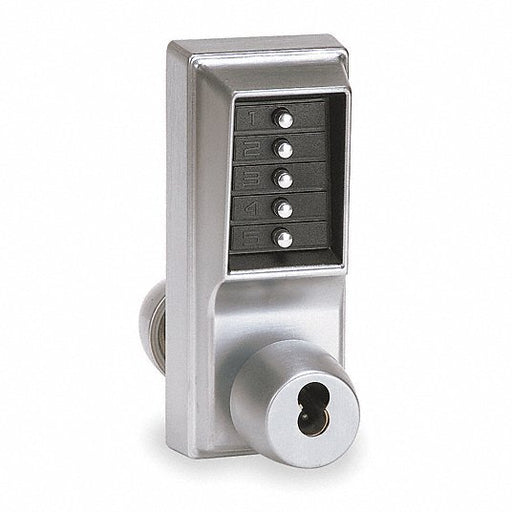 Kaba 1021-B-26D-41 Mechanical Push Button Lockset Knob, Entry with Key Override, Factory Left/Field Reversible - KVM Tools Inc.KV4YF88